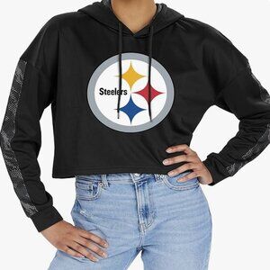 Steelers Official Cropped Hoodie Brand Zubaz